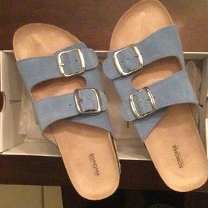 Blue sandals